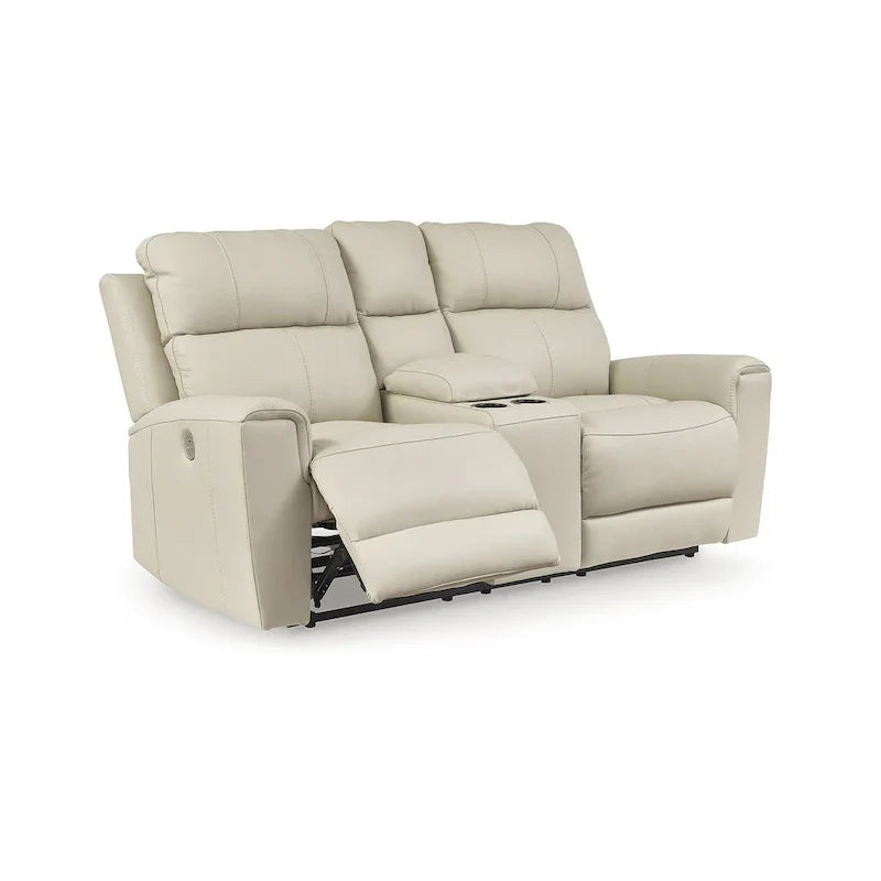 Sofá reclinable eléctrico Dahlmoore Beige Signature Design by Ashley con consola - 76 An. x 42 Prof. x 40 Al.