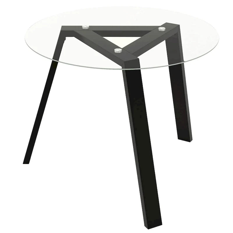 Mesa de comedor redonda de cristal Costway 36 para 4 personas con cristal templado - Ver detalles