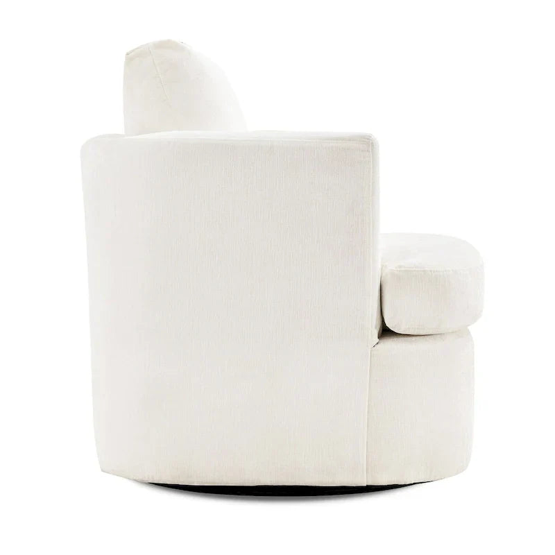 Juego de sillones giratorios tapizados en chenilla moderna, juego de sillones giratorios modernos para sala de estar
