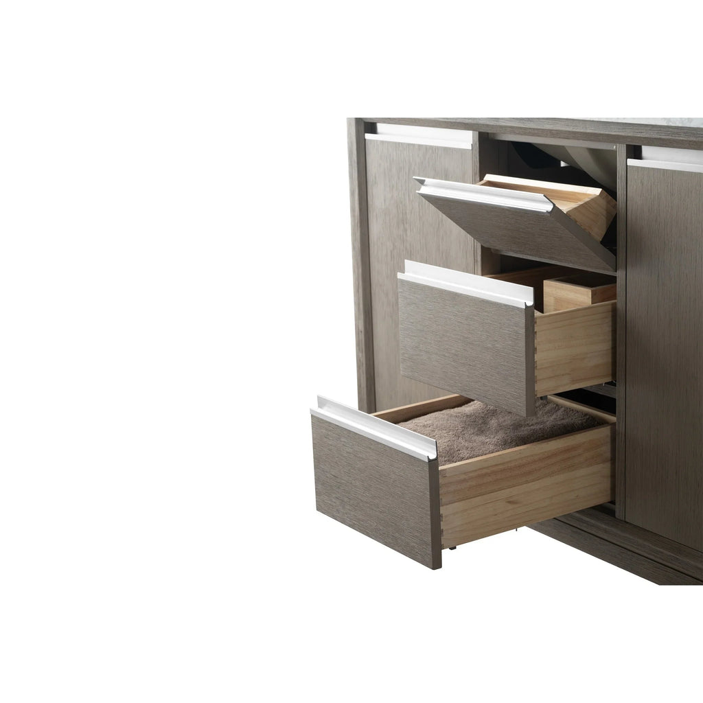 Mueble de baño Vanity Art con lavabo de cerámica y encimera de mármol de ingeniería