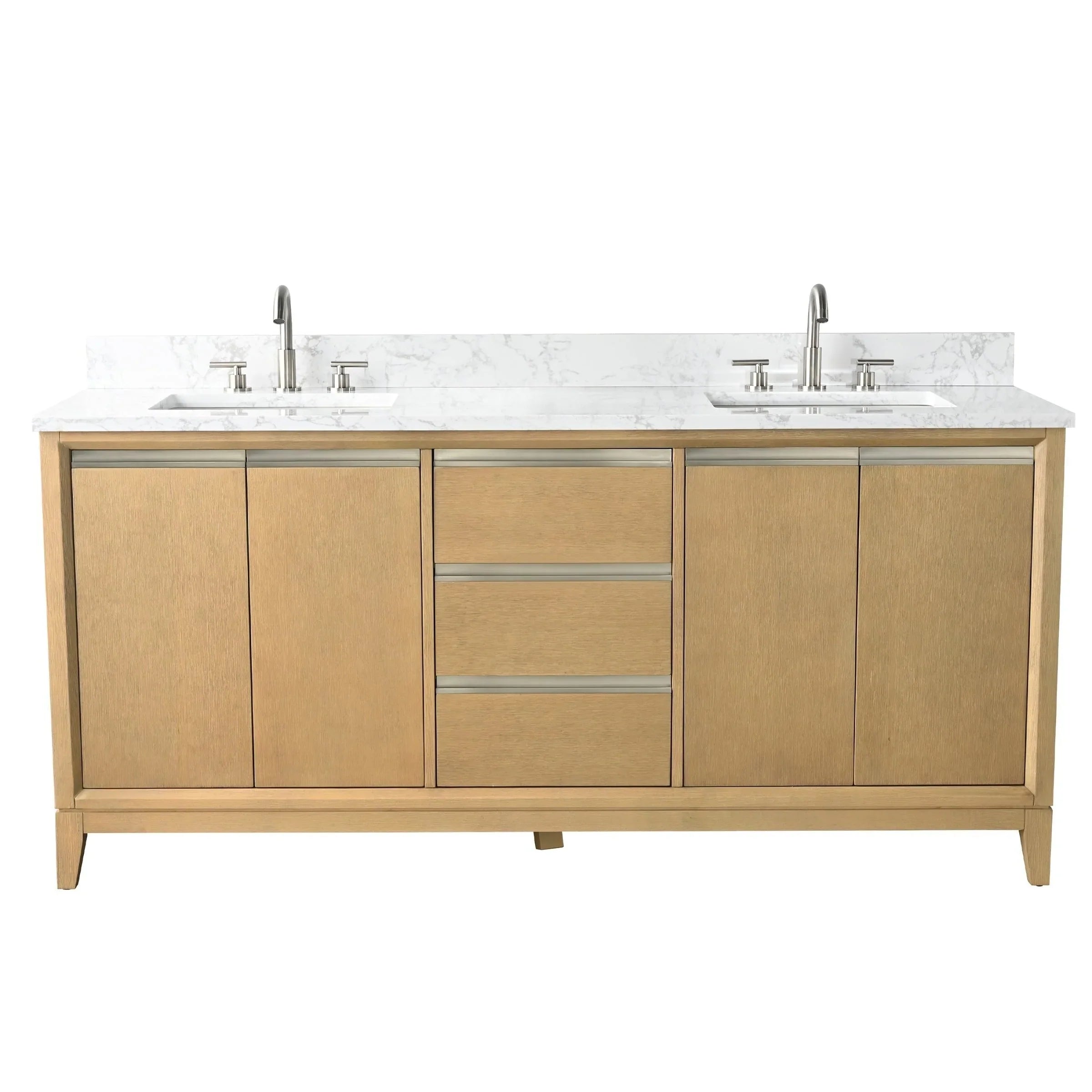 Mueble de baño Vanity Art con lavabo de cerámica y encimera de mármol de ingeniería