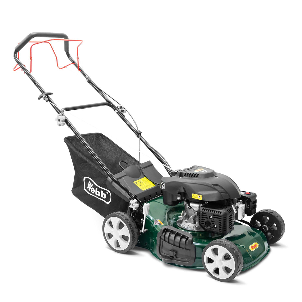 Tosaerba Rotativo a Benzina Semovente 46 cm con Regolazione Altezza a 7 Posizioni Nero