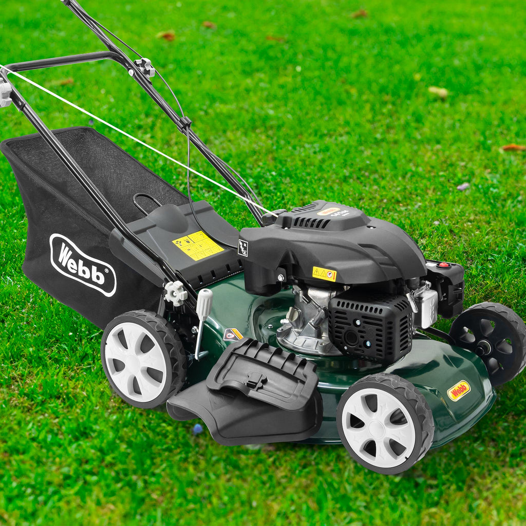 Tosaerba Rotativo a Benzina Semovente 46 cm con Regolazione Altezza a 7 Posizioni Nero