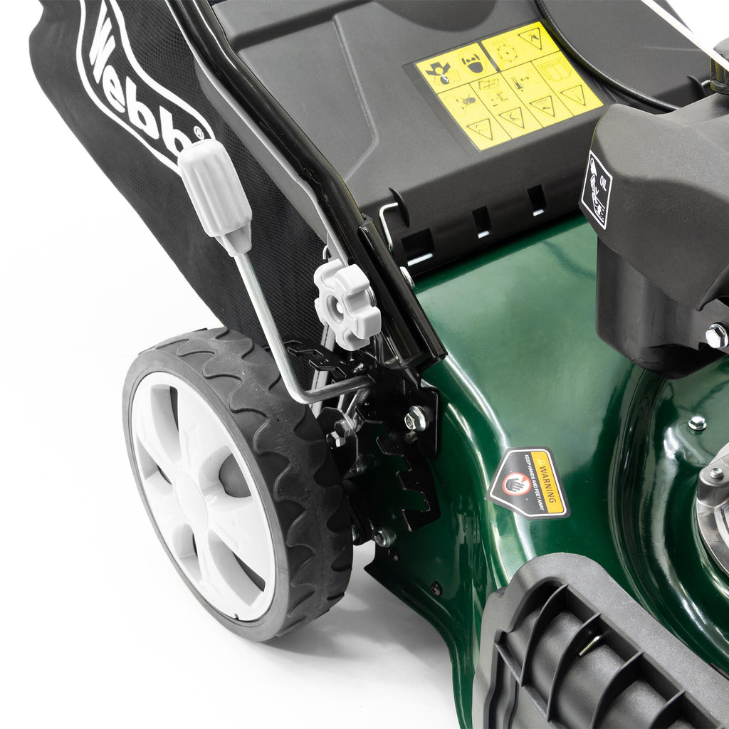 Tosaerba Rotativo a Benzina Semovente 46 cm con Regolazione Altezza a 7 Posizioni Nero