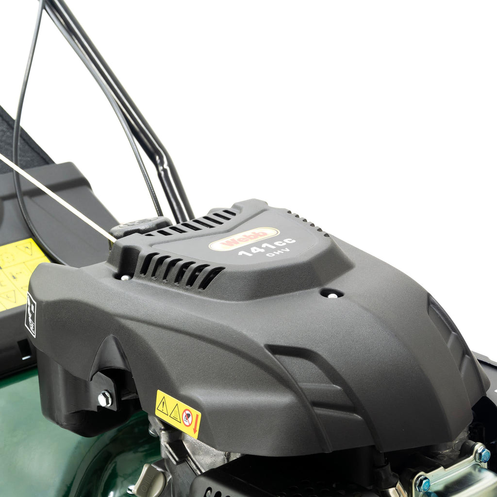 Tosaerba Rotativo a Benzina Semovente 46 cm con Regolazione Altezza a 7 Posizioni Nero