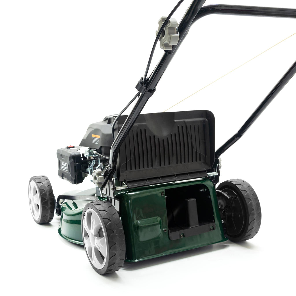 Tosaerba Rotativo a Benzina Semovente 46 cm con Regolazione Altezza a 7 Posizioni Nero