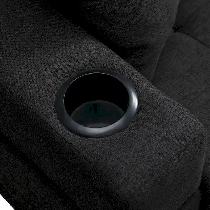 Sofá Seccional para Sala de Estar con Chaise Longue en Forma de L y portavasos