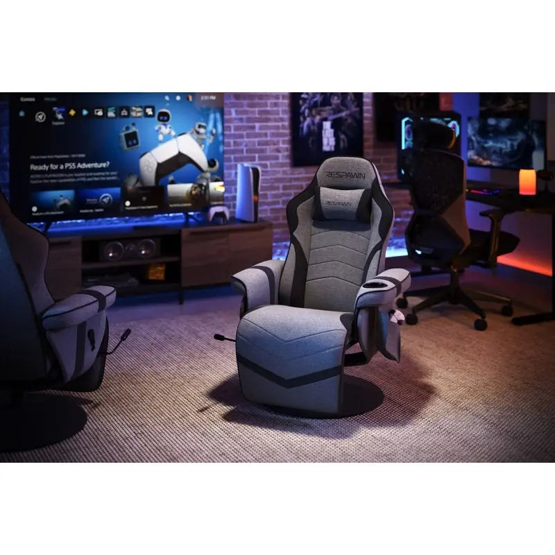 Sillón reclinable para videojuegos - Silla de juego reclinable con reposapiés