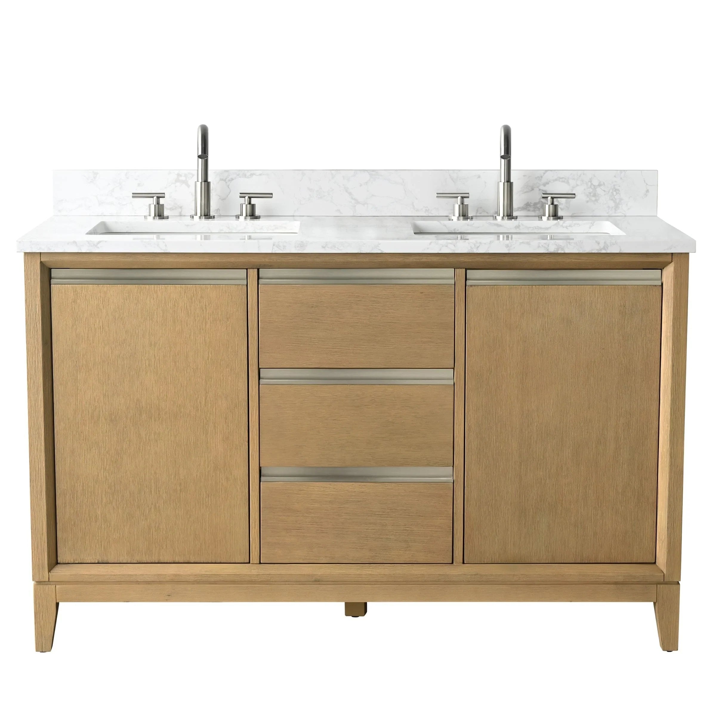Mueble de baño Vanity Art con lavabo de cerámica y encimera de mármol de ingeniería