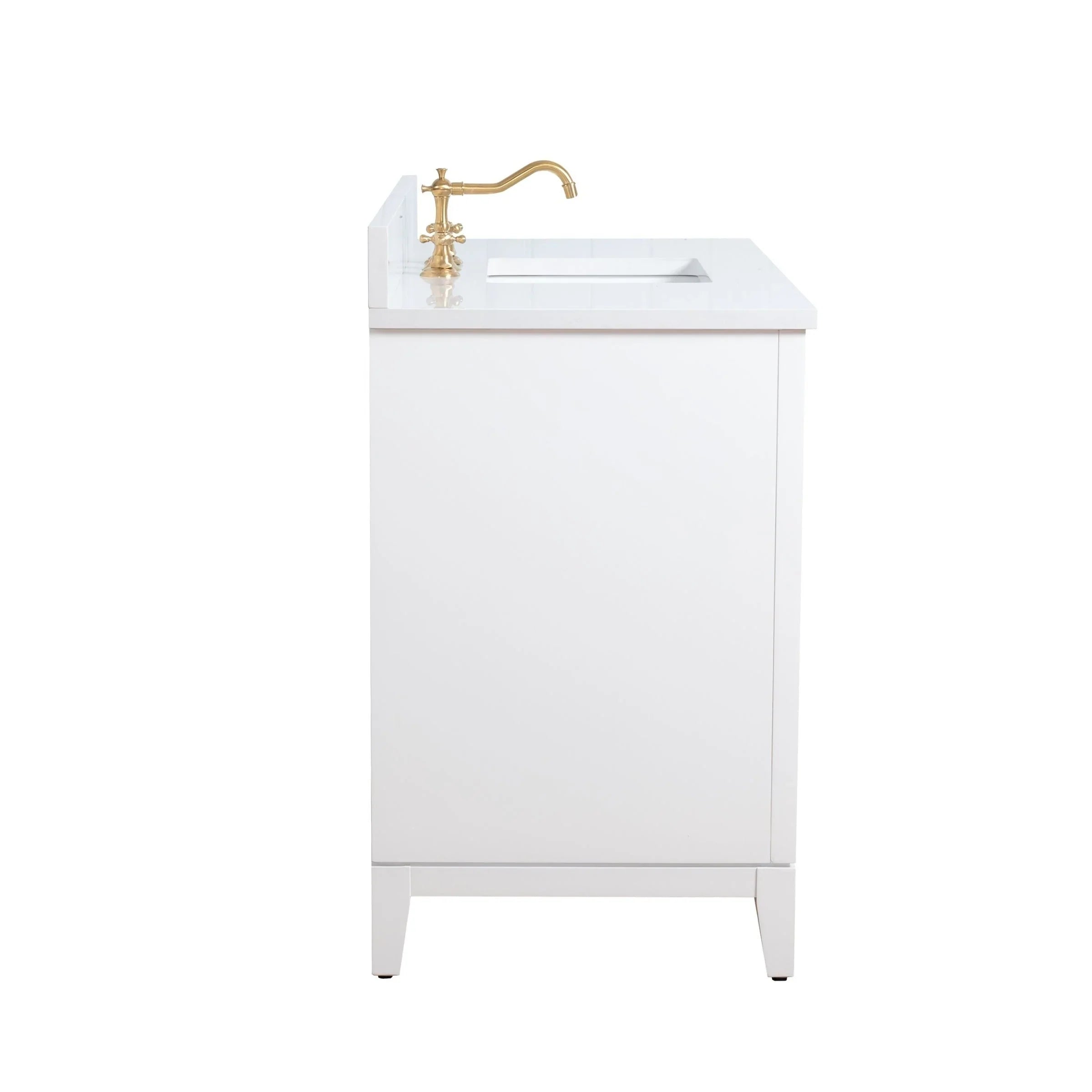 Mueble de baño Vanity Art con lavabo de cerámica y encimera de mármol de ingeniería