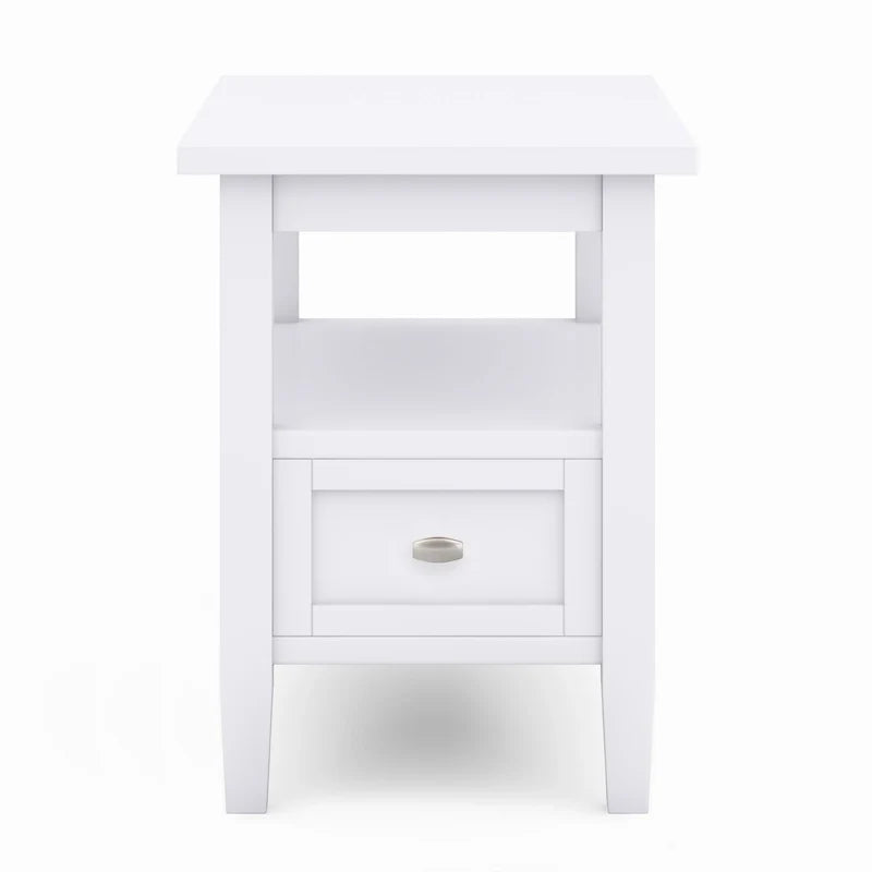 WYNDENHALL Norfolk Mesa auxiliar estrecha rectangular de madera maciza, estilo de transición, 14 pulgadas de ancho - 14 pulgadas de ancho