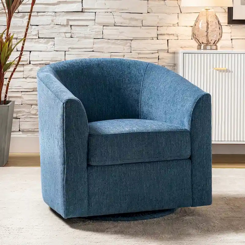 Sillón tapizado moderno Cuenca con base giratoria
