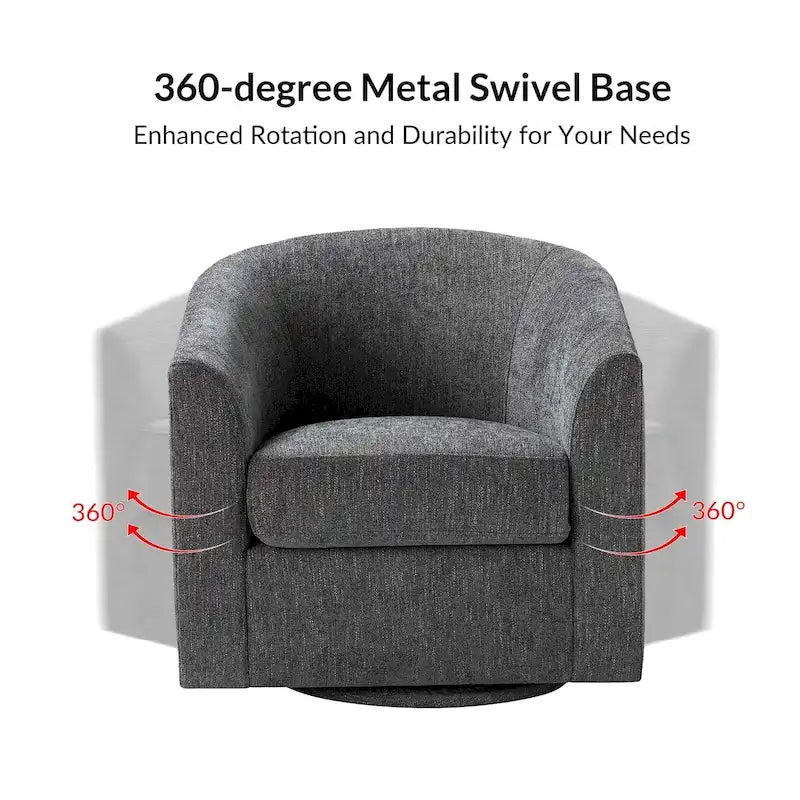 Sillón tapizado moderno Cuenca con base giratoria