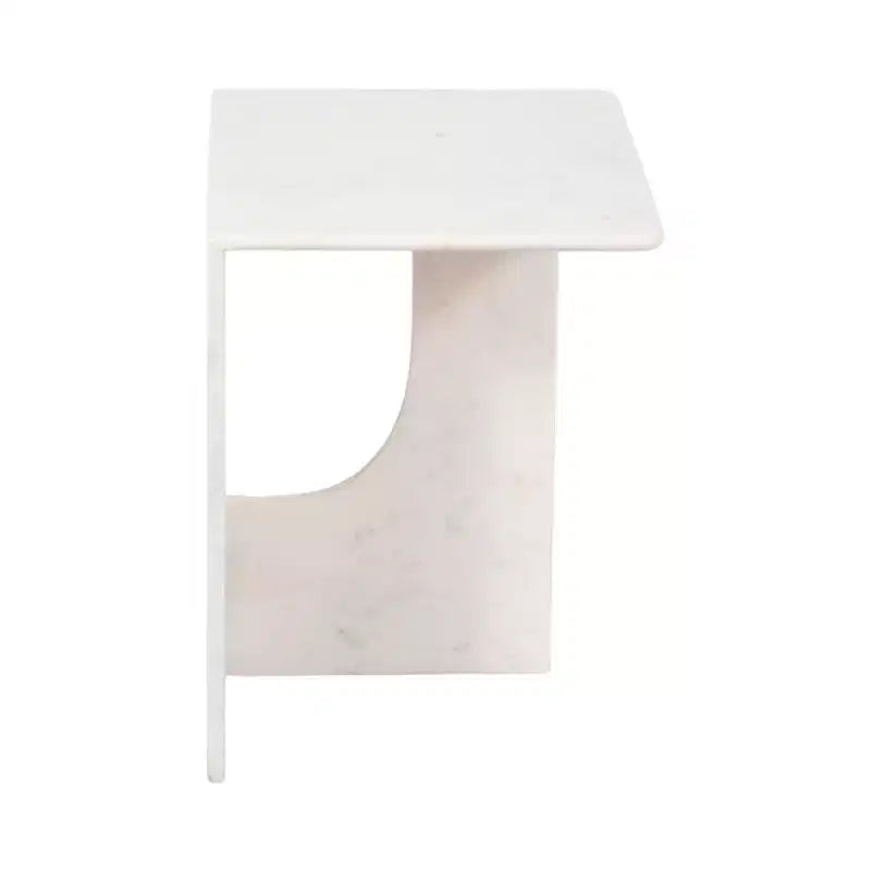 Elegante tavolino, tavolino laterale o piccolo comodino per l'arredamento della casa - Tavolino d'appoggio quadrato in marmo perfetto per l'arredamento della camera da letto o del soggiorno