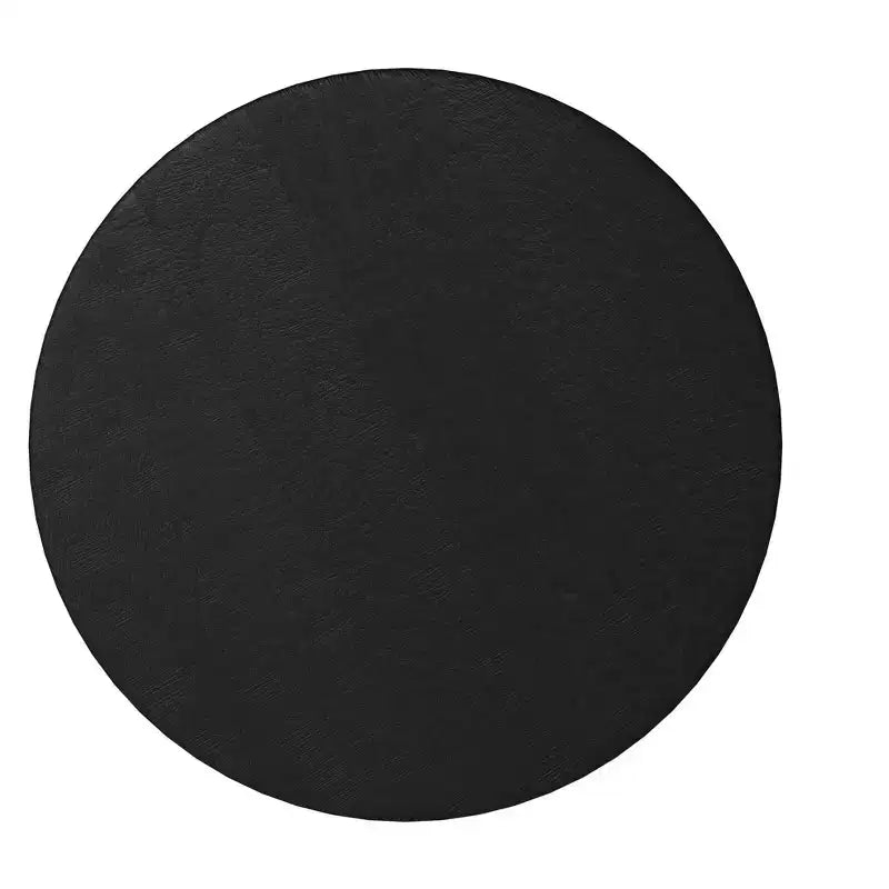 Tavolino d'appoggio/laterale a strisce in legno massello di mango da 33 cm – Finitura nera contemporanea