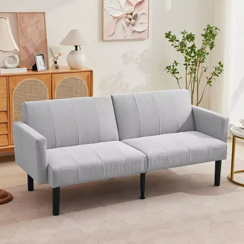 Divano Letto, Divano Futon Reclinabile a 3 Posti, Divano Letto Convertibile Moderno in Tessuto, Perfetto per Soggiorno, Camera da Letto e Appartamento