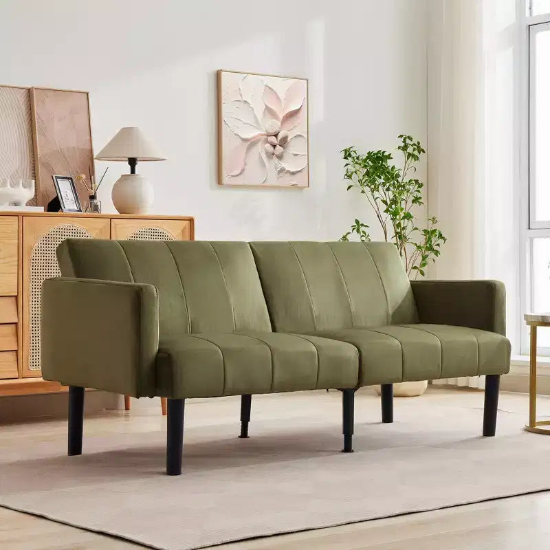 Divano Letto, Divano Futon Reclinabile a 3 Posti, Divano Letto Convertibile Moderno in Tessuto, Perfetto per Soggiorno, Camera da Letto e Appartamento