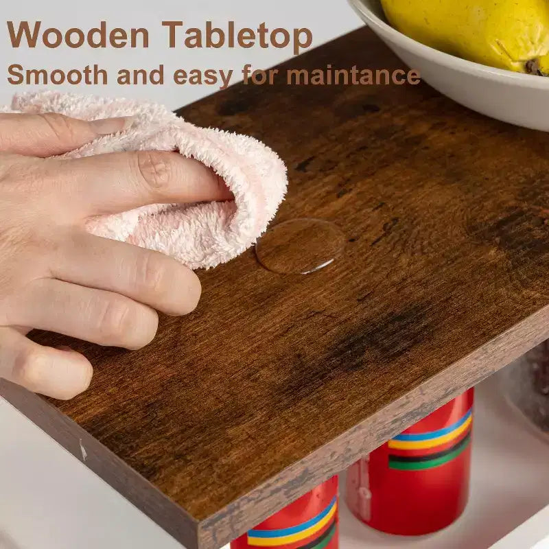 Carrello stretto a 4 ripiani con rotelle e manico - 20 cm di larghezza per cucina, bagno, lavanderia