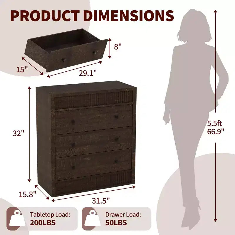 Cassettiera scanalata a 3 cassetti larga 80 cm, comodino moderno in legno e mobile contenitore, cassettiera per camera da letto, cameretta dei bambini, corridoio e soggiorno