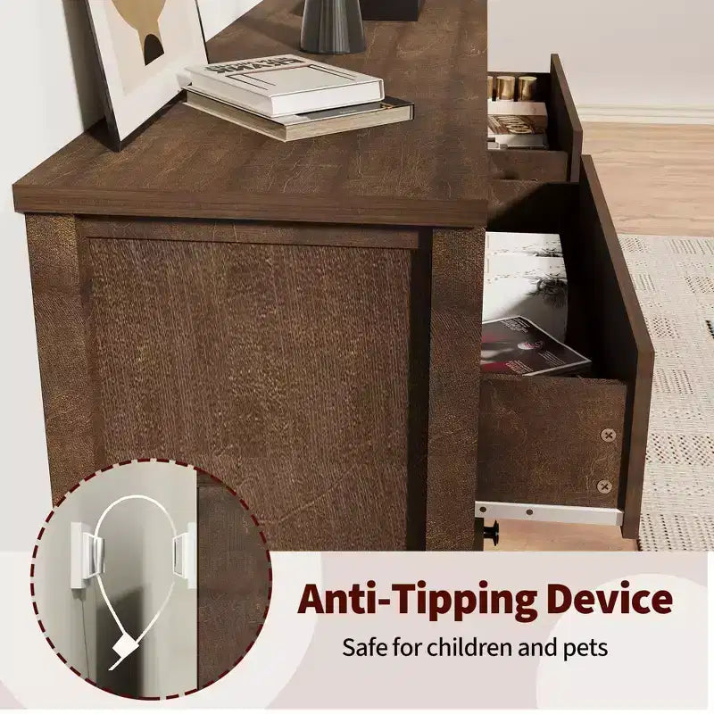Cassettiera scanalata a 3 cassetti larga 80 cm, comodino moderno in legno e mobile contenitore, cassettiera per camera da letto, cameretta dei bambini, corridoio e soggiorno