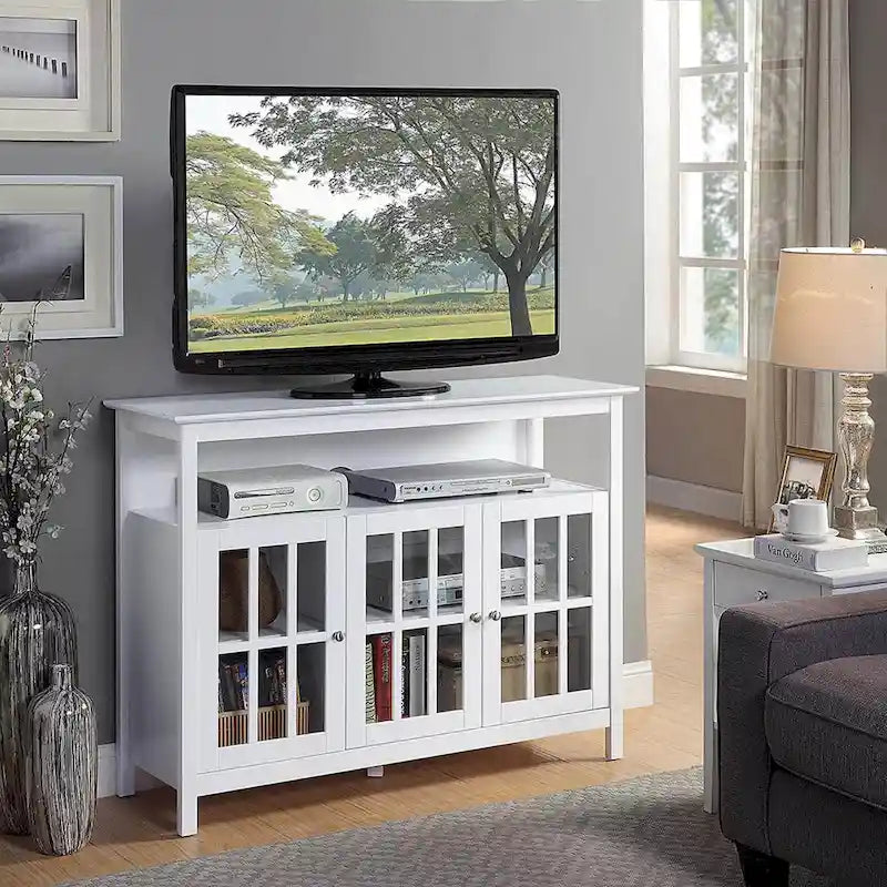 Mueble de TV de Lujo Big Sur de Convenience Concepts con Armarios de Almacenamiento y Estante para Televisores de hasta 55 Pulgadas