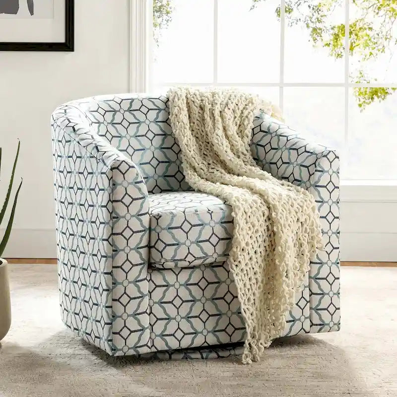 Sillón tapizado moderno Cuenca con base giratoria