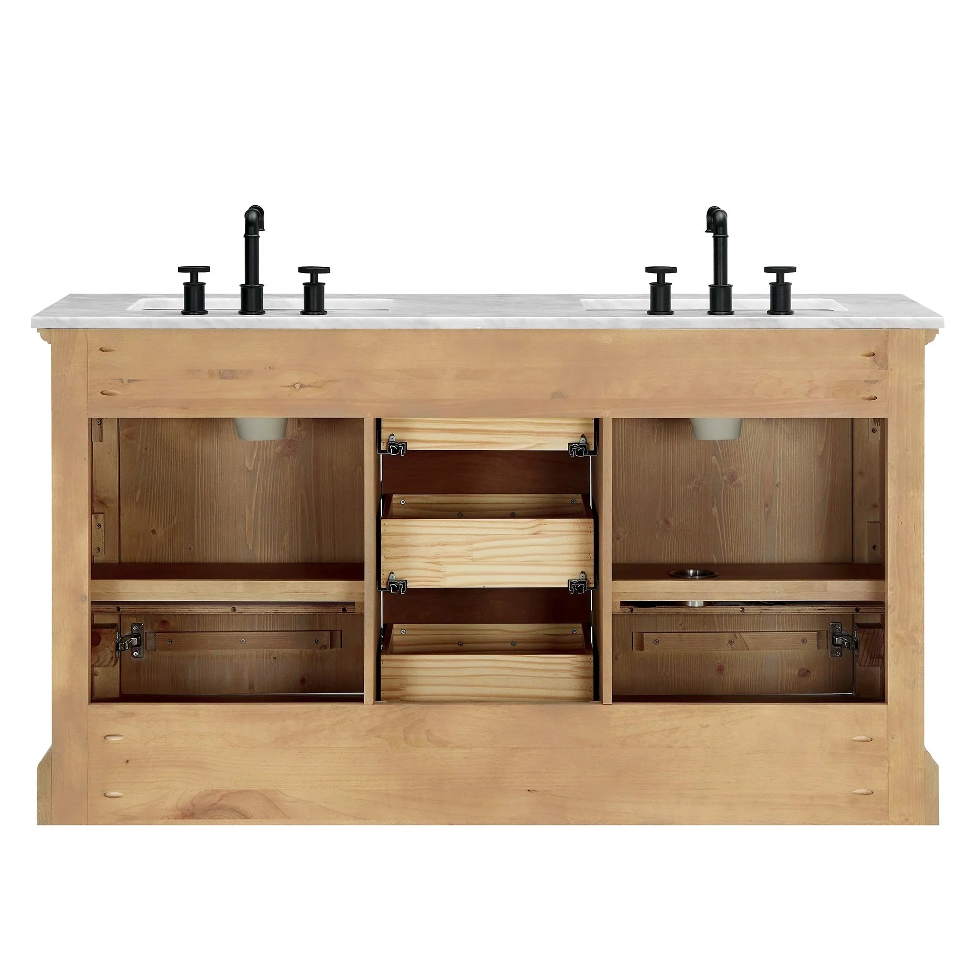 Mueble de baño Hervas con encimera de mármol natural sin espejo