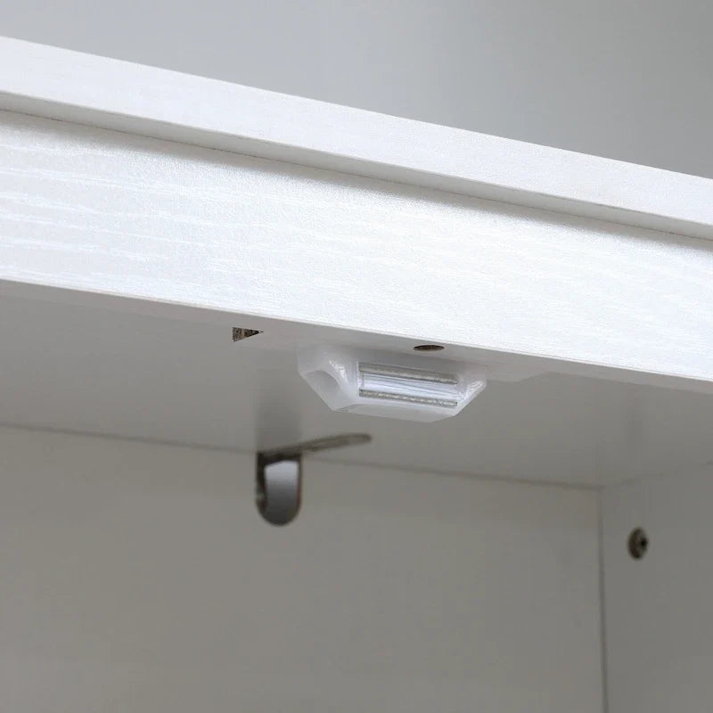 HOMCOM Armario de cocina independiente de 72 pulgadas con 4 puertas, organizador de almacenamiento con 4 niveles y estantes ajustables, blanco