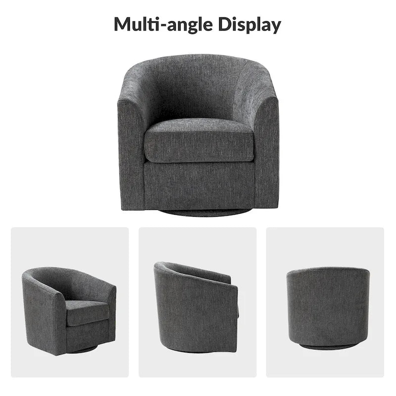 Sillón tapizado moderno Cuenca con base giratoria