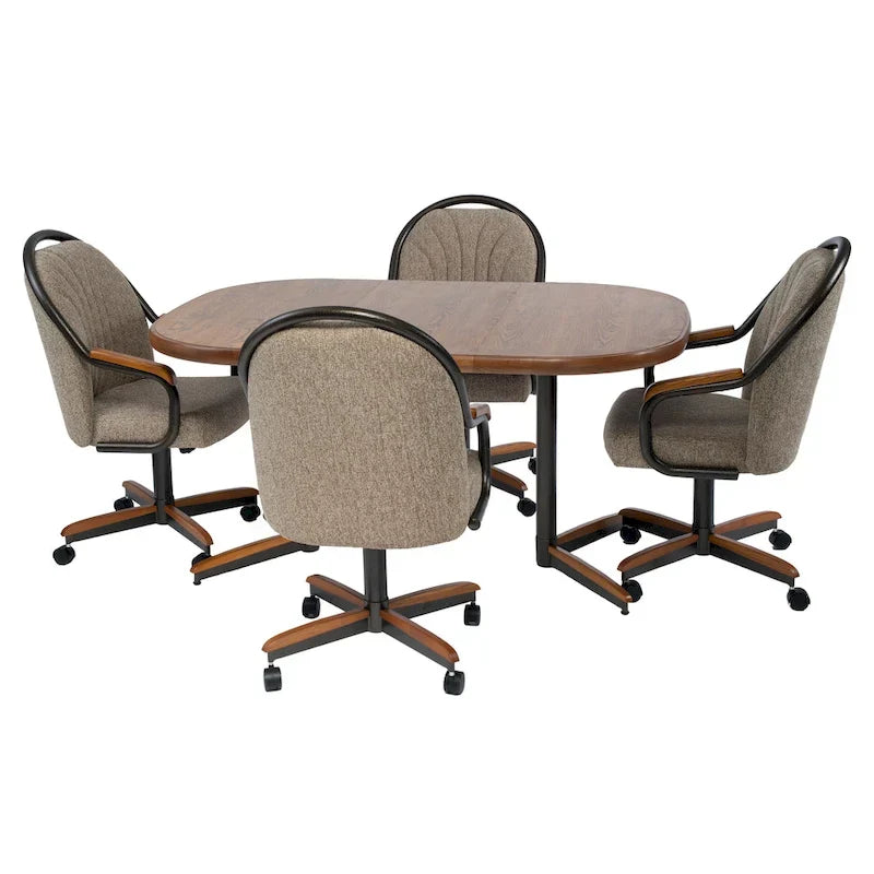 Silla de comedor giratoria e inclinable para comedores informales - 38 Al. x 22½ An. x 22 Pr. - 38 Al. x 24 An. x 22 Pr.