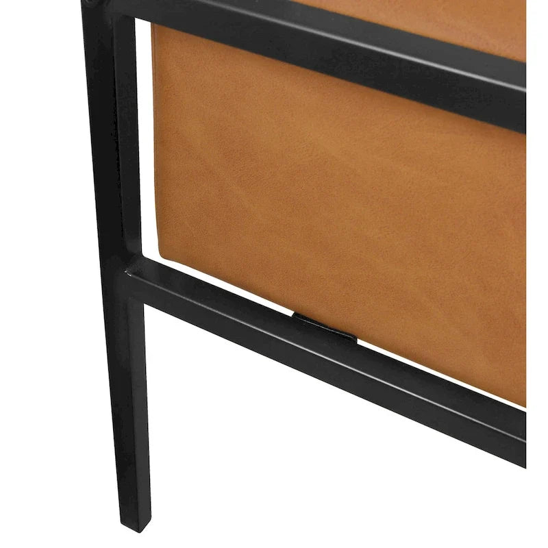 Sillón tapizado moderno HomePop con estructura de metal