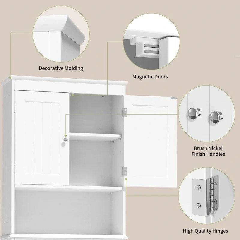 Armario de almacenamiento para baño, Armario de almacenamiento para inodoro, Estante de baño sobre el inodoro, Ahorrador de espacio para inodoro