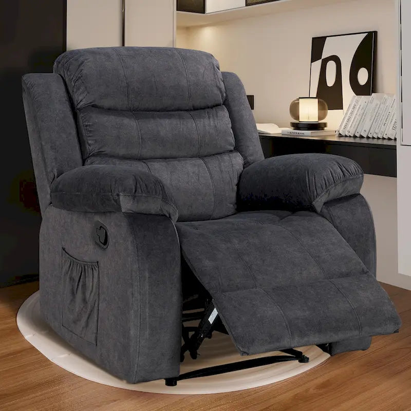 Sillón reclinable suave con función de masaje y calor