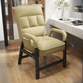 Silla de oficina moderna tapizada en gris con 4 patas