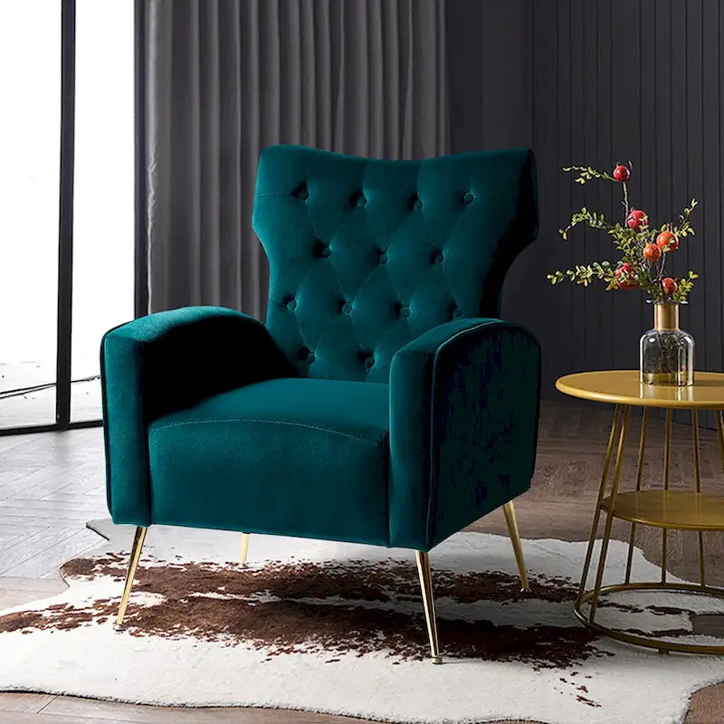Sillón Abadiana Acolchado con Base Metálica