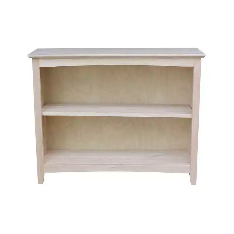 Libreria Shaker non rifinita 30"x38" - In legno massello di Parawood, 2 ripiani fissi