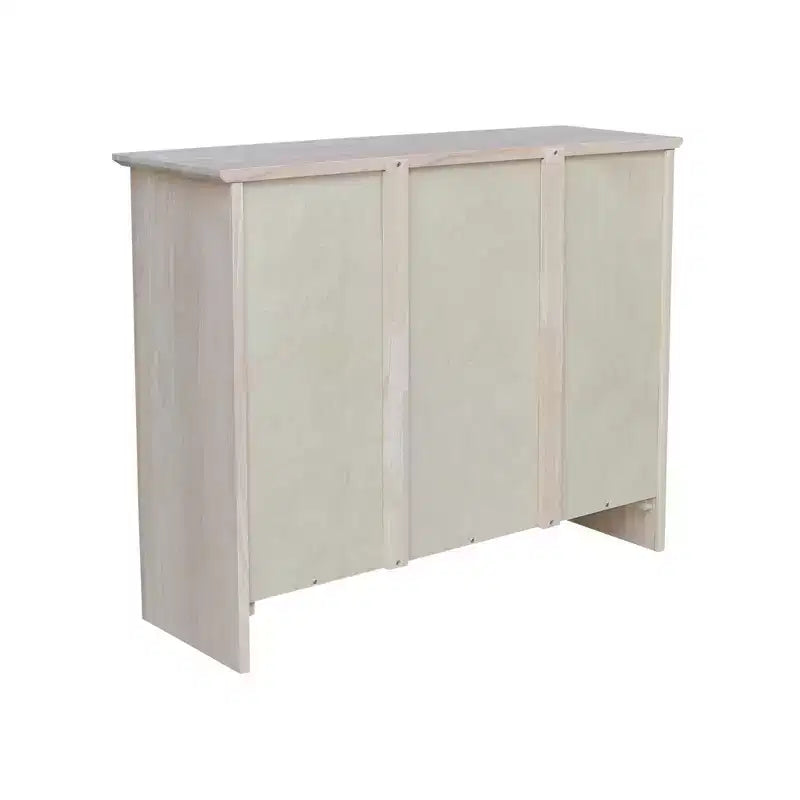Libreria Shaker non rifinita 30"x38" - In legno massello di Parawood, 2 ripiani fissi
