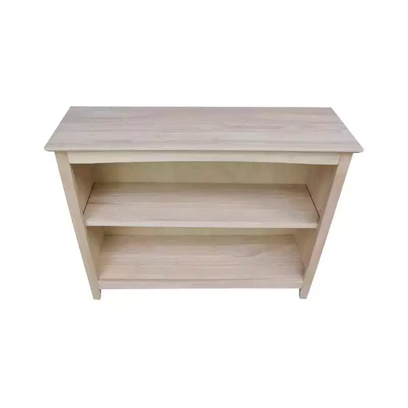 Libreria Shaker non rifinita 30"x38" - In legno massello di Parawood, 2 ripiani fissi