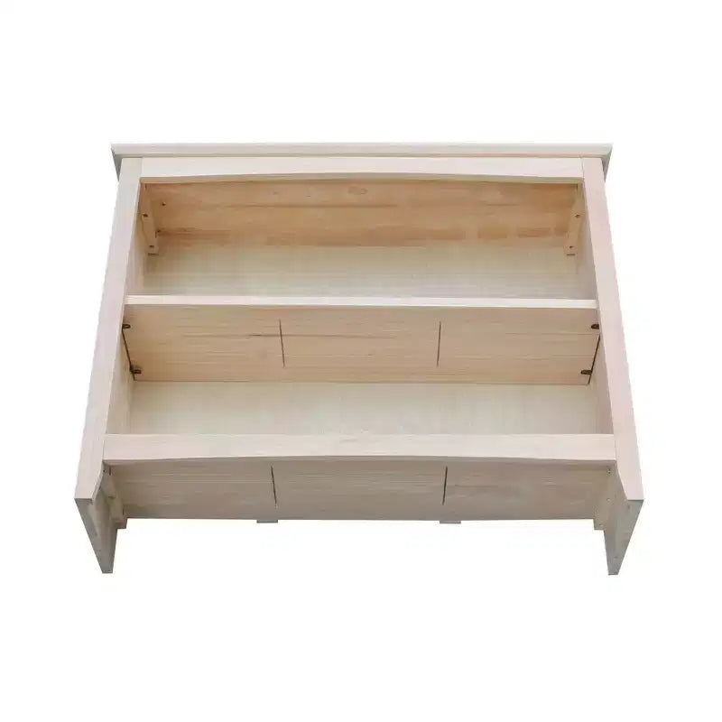 Libreria Shaker non rifinita 30"x38" - In legno massello di Parawood, 2 ripiani fissi