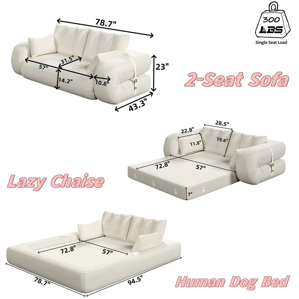 Sofá cama plegable multifuncional de 78.7