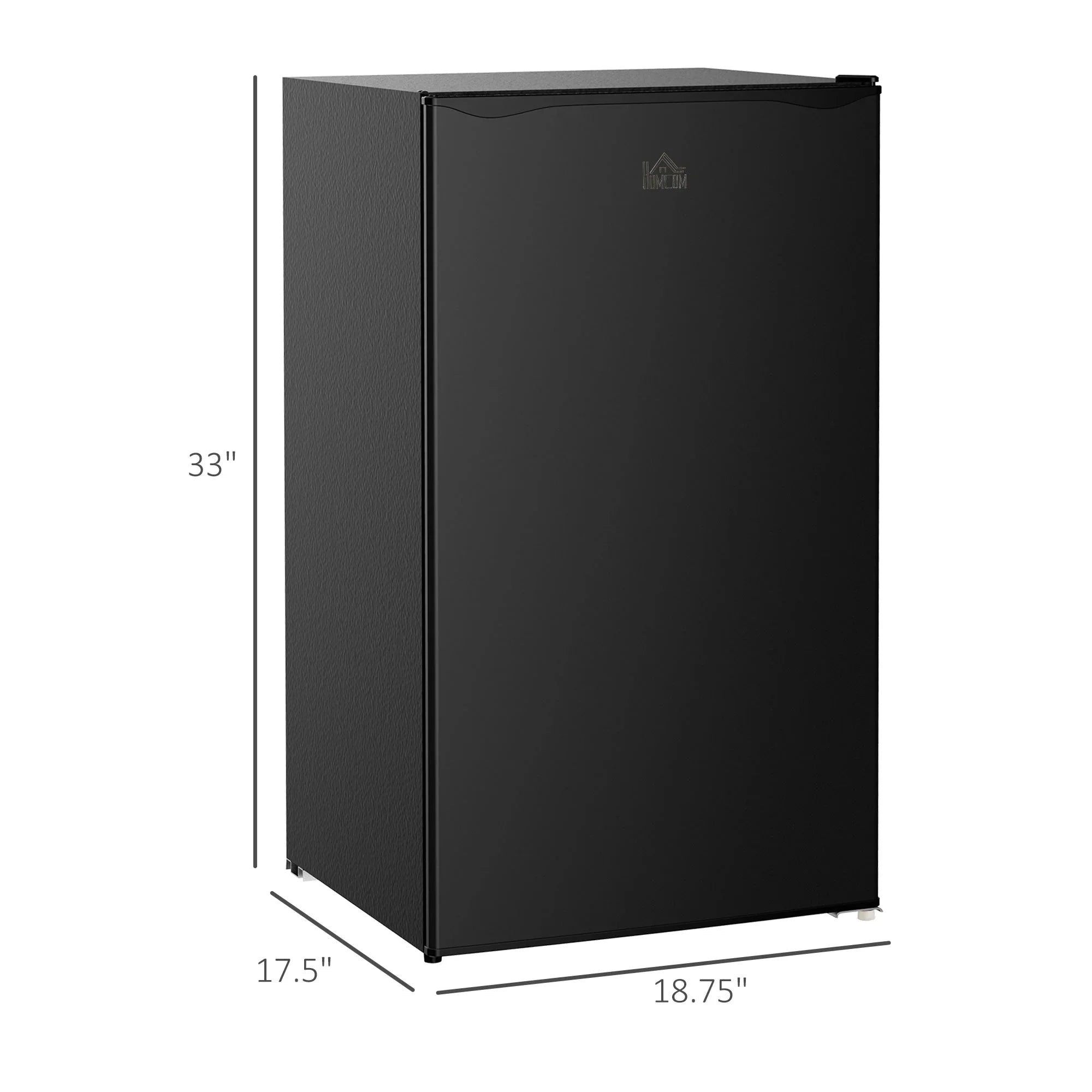 Mini Frigo da 3,2 Cu.Ft con Congelatore, Frigorifero Compatto a Porta Singola con Termostato Regolabile per Camera da Letto