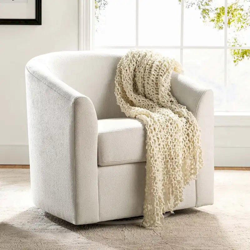 Sillón tapizado moderno Cuenca con base giratoria