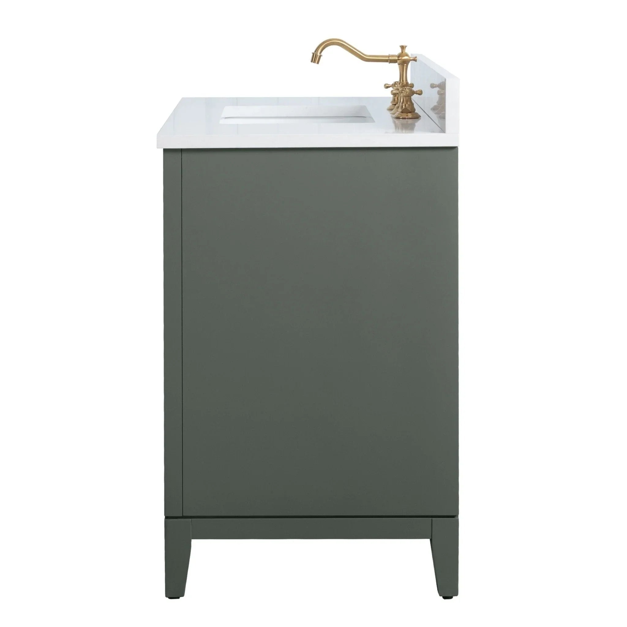 Mueble de baño Vanity Art con lavabo de cerámica y encimera de mármol de ingeniería