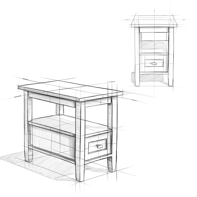 WYNDENHALL Norfolk Mesa auxiliar estrecha rectangular de madera maciza, estilo de transición, 14 pulgadas de ancho - 14 pulgadas de ancho
