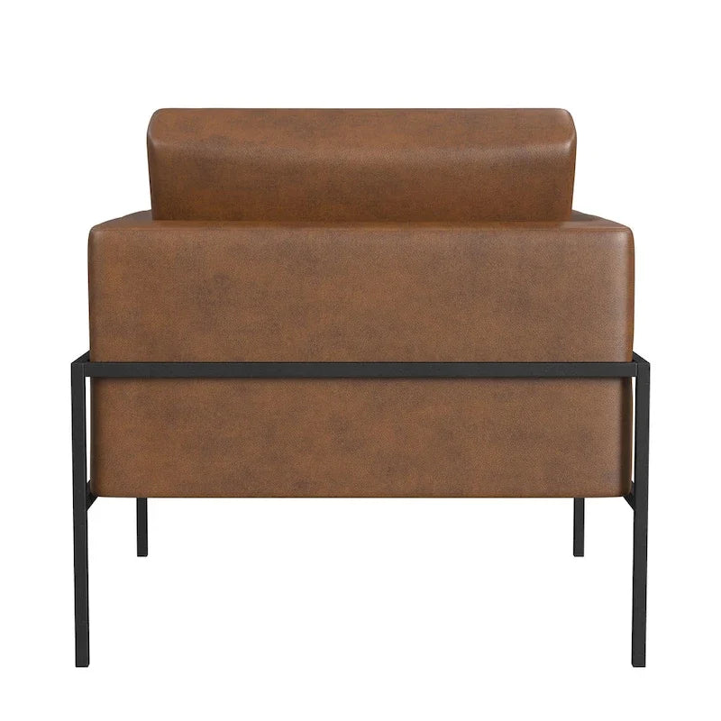 Sillón tapizado moderno HomePop con estructura de metal