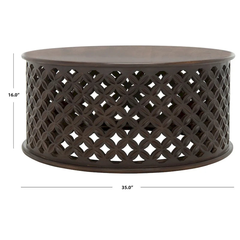 Mesa de centro redonda Antkea de SAFAVIEH - 35 L x 35 An x 16 Al - 35Anx35Fx16Al
