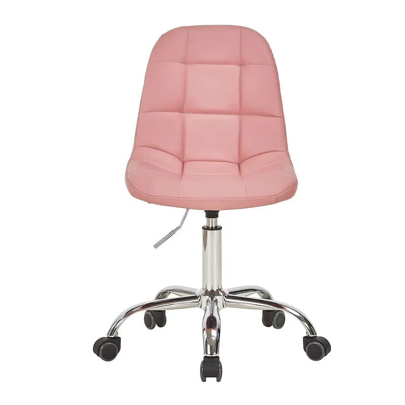Silla de oficina en casa sin brazos Javlergo, silla de escritorio de computadora con ruedas y altura ajustable