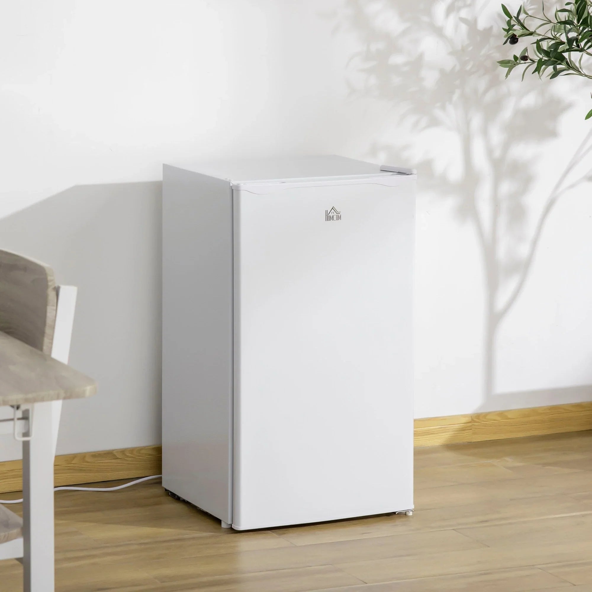 Mini Frigo da 3,2 Cu.Ft con Congelatore, Frigorifero Compatto a Porta Singola con Termostato Regolabile per Camera da Letto