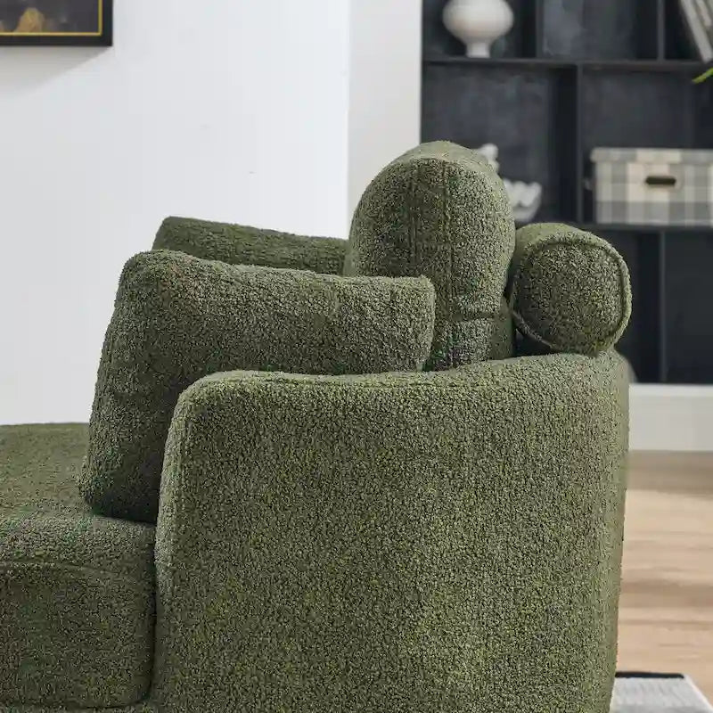 Sillón redondo giratorio grande con otomana de almacenamiento Moon