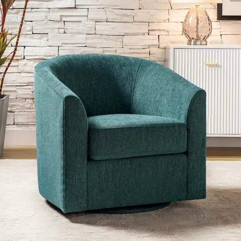 Sillón tapizado moderno Cuenca con base giratoria